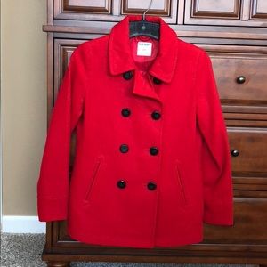 Red peacoat